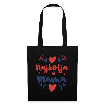 Najbolja Mama I Beste Mutter Muttertag Geschenk - Stoffbeutel - Schwarz - Vorne