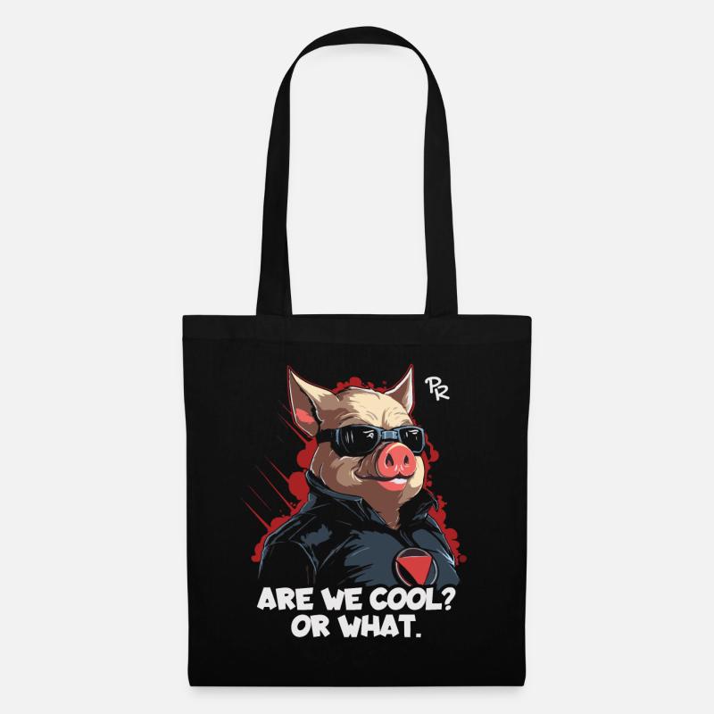Sommes-nous cool, un héros cochon cool et un cochon - Sac en tissu - noir
