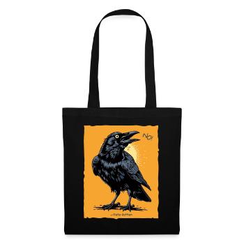 Non, dit le corbeau - Sac en tissu - noir - Devant