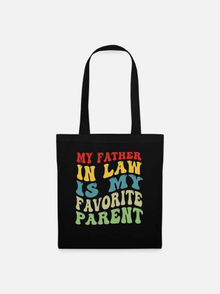 Plaisir familial préféré du fils et du père - A - Sac en tissu - noir