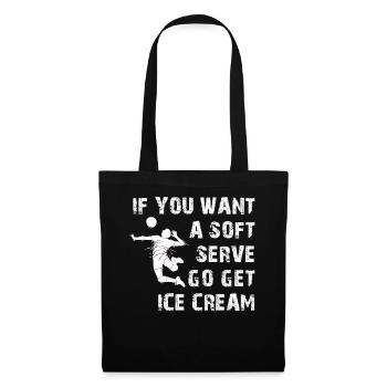 Si vous voulez une portion molle, procurez-vous de la crème glacée - Sac en tissu - noir - Devant