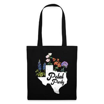 Champs de fleurs sauvages Fleurs sauvages Bluebonnet - Sac en tissu - noir - Devant