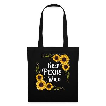 Champs de fleurs sauvages Fleurs sauvages Bluebonnet - Sac en tissu - noir - Devant