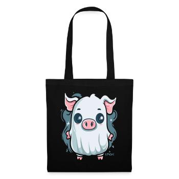 The Little Ghost Pig - Tote Bag - black - Front