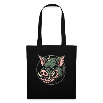 Cochon à l’air brutal, Équipe Sanglier - Sac en tissu - noir - Devant