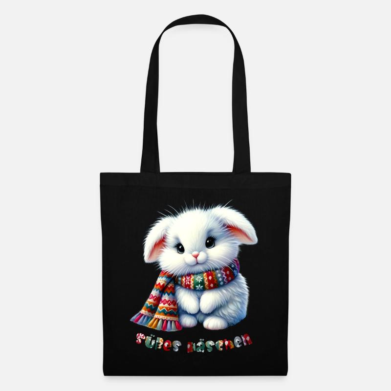 Cute Bunny - Baby - Tote Bag - black