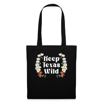 Champs de fleurs sauvages Fleurs sauvages Bluebonnet - Sac en tissu - noir - Devant
