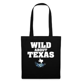 Champs de fleurs sauvages Fleurs sauvages Bluebonnet - Sac en tissu - noir - Devant