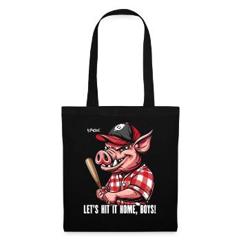 Hit it Home, Homeboys - Baseball Pig - Tote Bag - black - Front