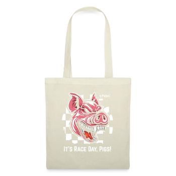 Always Ready for Race, Checkered Flag Pig - Tote Bag - nature - Front