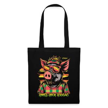 ROOTS ROCK REGGAE Cool Pig - Sac en tissu - noir - Devant
