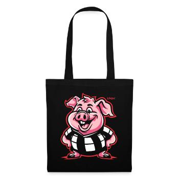 A surprise, chubby round pig - Tote Bag - black - Front