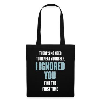 Il n’est pas nécessaire de vous répéter - Sac en tissu - noir - Devant