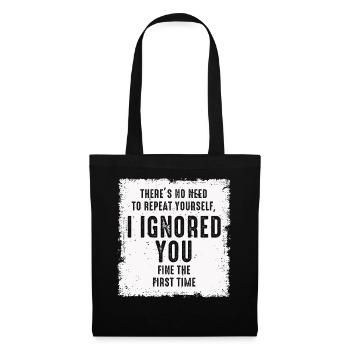 Il n’est pas nécessaire de vous répéter - Sac en tissu - noir - Devant