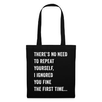 Il n’est pas nécessaire de vous répéter - Sac en tissu - noir - Devant
