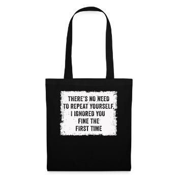 Il n’est pas nécessaire de vous répéter - Sac en tissu - noir - Devant