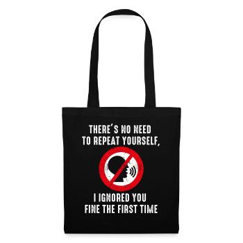 Il n’est pas nécessaire de vous répéter - Sac en tissu - noir - Devant