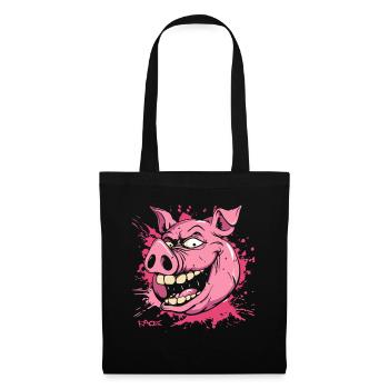 Cochon indécent - Sac en tissu - noir - Devant