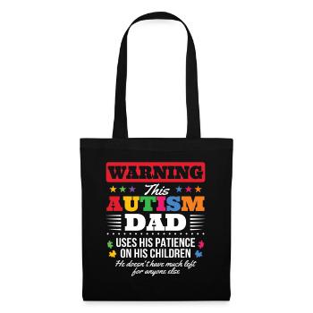 Autismus Dad Awareness Day Autist Geschenk - Stoffbeutel - Schwarz - Vorne