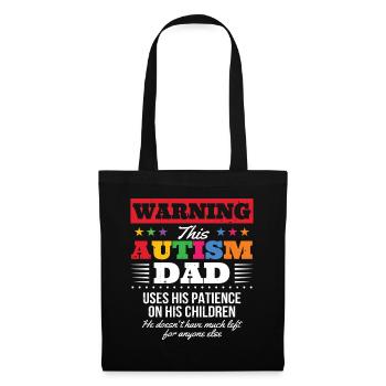 Papa autiste - Sac en tissu - noir - Devant