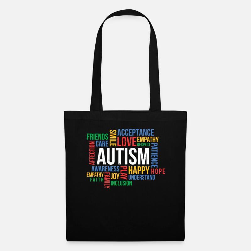 Autisme - Sac en tissu - noir