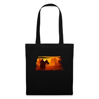 Cowboy Cowboy bottes Western cadeau - Sac en tissu - noir - Devant