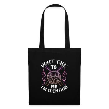 Crochet Knitting Sewing Seamstress Gift - Tote Bag - black - Front