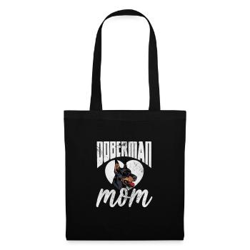 Doberman - Sac en tissu - noir - Devant