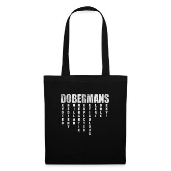Doberman - Sac en tissu - noir - Devant