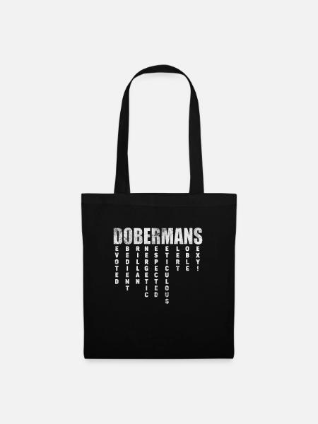 Dobermann - Stoffbeutel - Schwarz