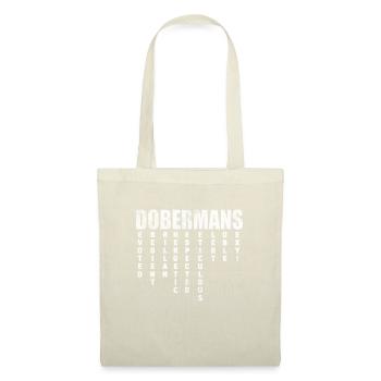 Doberman - Sac en tissu - nature - Devant