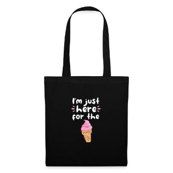 Eiscreme Eis Eiskrem Ice Cream Sommer Geschenk - Stoffbeutel - Schwarz - Vorne