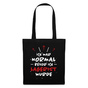Lagerist Spruch Logistik Lustige Lagerist Geschenk - Stoffbeutel - Schwarz - Vorne