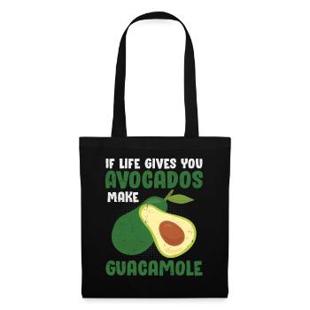 Avocado - Stoffbeutel - Schwarz - Vorne