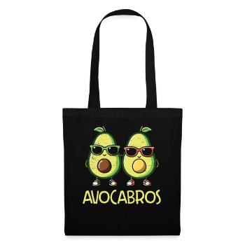 Avocat - Sac en tissu - noir - Devant