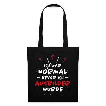 Ausbilder Spruch Beruf Lustiges Ausbilder Geschenk - Stoffbeutel - Schwarz - Vorne