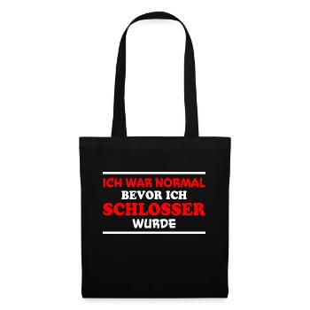Schlosser Spruch Beruf Lustiges Schlosser Geschenk - Stoffbeutel - Schwarz - Vorne