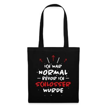 Schlosser Spruch Beruf Lustiges Schlosser Geschenk - Stoffbeutel - Schwarz - Vorne