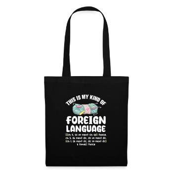 Crochet Knitting Sewing Seamstress Gift - Tote Bag - black - Front