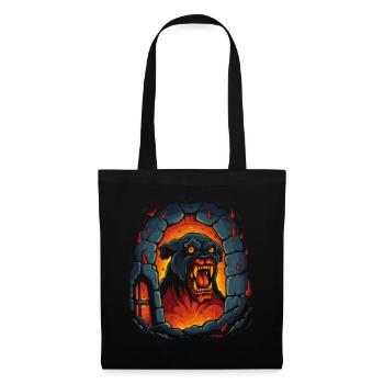 Hellhound, le Chien du Donjon de l’Enfer - Sac en tissu - noir - Devant