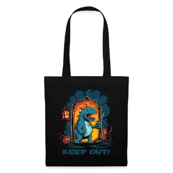 Funny Dungeon Dragon: No Entry - Tote Bag - black - Front
