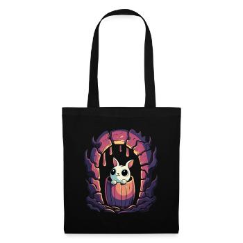The cute dungeon bunny in a barrel - Tote Bag - black - Front