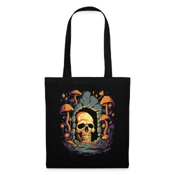 The Old Dungeon Mushrooms Skull - Tote Bag - black - Front