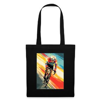 Modern Art Colorful Stripes and Streets Cycling - Tote Bag - black - Front