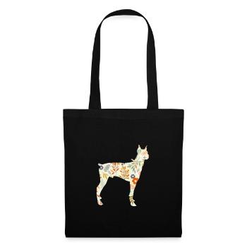 Doberman chien chiens cadeau pour animaux de compagnie - Sac en tissu - noir - Devant