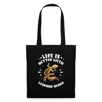 Gecko Salamander Lizard Reptile Gift - Tote Bag - black - Front