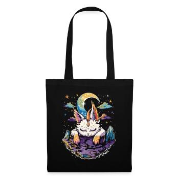 Universe Sky Moon Dream Catcher Sleeping Cat - Tote Bag - black - Front