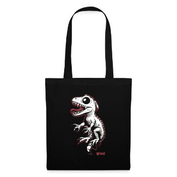 Drôle Cool Gris Lézard Blanc - Sac en tissu - noir - Devant