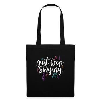 Chanteur chanteur chanteur musicien cadeau - Sac en tissu - noir - Devant