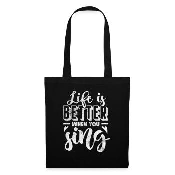 Singer - Tote Bag - black - Front